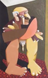 Picasso al desnudo, tecn. mixta, 160 x 100 cm, 2013