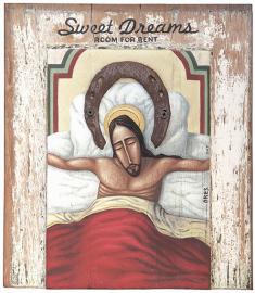 Sweet Dreams, acrilico y metal s/ madera, 2017 (col. privada)
